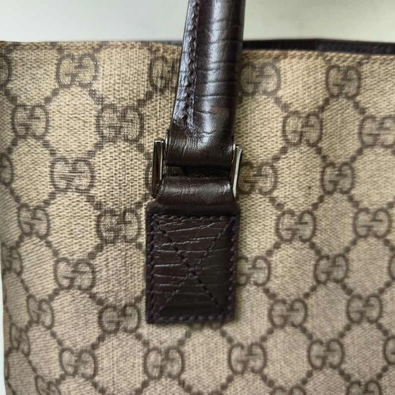 ㊣✨GUCCI✨(附防塵袋)古馳 GG 老花 塗層帆布 皮革 通勤 手提包 文件包 琴譜包/二手包/保證正品🌳二手樹屋🌳-20