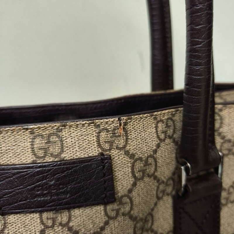 ㊣✨GUCCI✨(附防塵袋)古馳 GG 老花 塗層帆布 皮革 通勤 手提包 文件包 琴譜包/二手包/保證正品🌳二手樹屋🌳-22