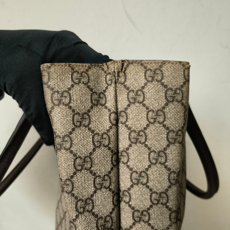 ㊣✨GUCCI✨(附防塵袋)古馳 GG 老花 塗層帆布 皮革 通勤 手提包 文件包 琴譜包/二手包/保證正品🌳二手樹屋🌳-23