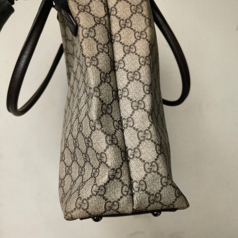 ㊣✨GUCCI✨(附防塵袋)古馳 GG 老花 塗層帆布 皮革 通勤 手提包 文件包 琴譜包/二手包/保證正品🌳二手樹屋🌳-24