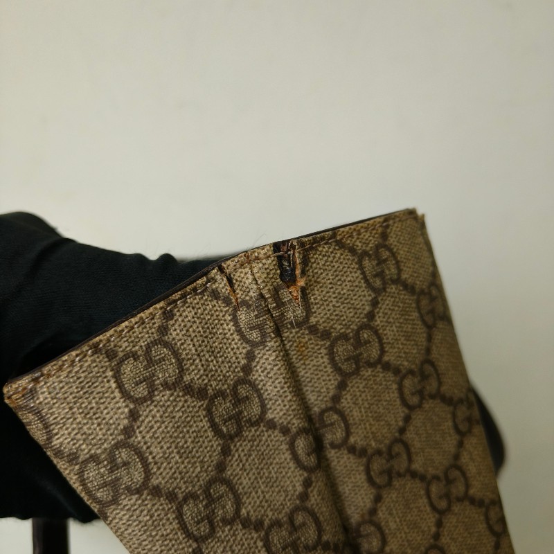 ㊣✨GUCCI✨(附防塵袋)古馳 GG 老花 塗層帆布 皮革 通勤 手提包 文件包 琴譜包/二手包/保證正品🌳二手樹屋🌳-25