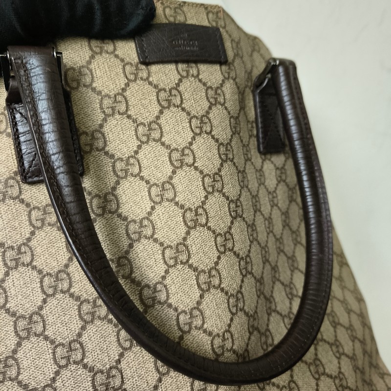 ㊣✨GUCCI✨(附防塵袋)古馳 GG 老花 塗層帆布 皮革 通勤 手提包 文件包 琴譜包/二手包/保證正品🌳二手樹屋🌳-36