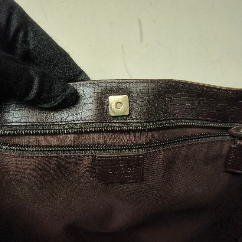 ㊣✨GUCCI✨(附防塵袋)古馳 GG 老花 塗層帆布 皮革 通勤 手提包 文件包 琴譜包/二手包/保證正品🌳二手樹屋🌳-41