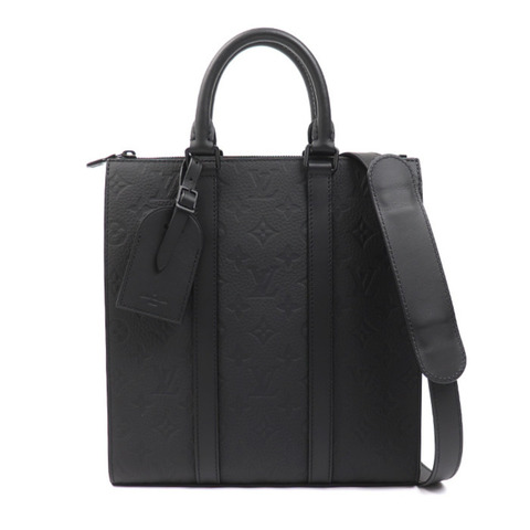 路易威登 Sac Plat Cross 兩用單肩包 Monogram Taurillon 黑色 M21884 男士
