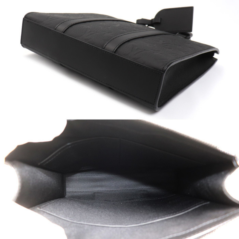 路易威登 Sac Plat Cross 兩用單肩包 Monogram Taurillon 黑色 M21884 男士-2