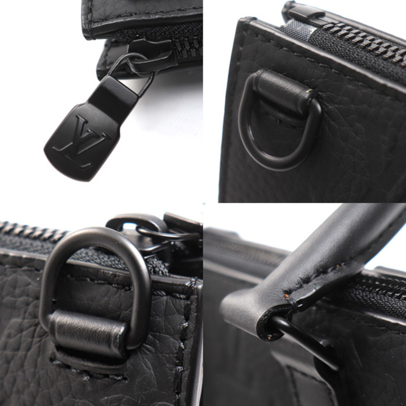 路易威登 Sac Plat Cross 兩用單肩包 Monogram Taurillon 黑色 M21884 男士-3