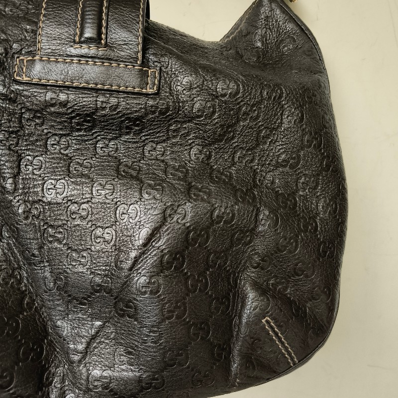 【8成新】㊣✨GUCCI✨(附防塵袋)古馳 GG 滿版 浮雕 老花 可可色 半月包 腋下包 肩背包 托特包/二手包/保證正品🌳二手樹屋🌳-21