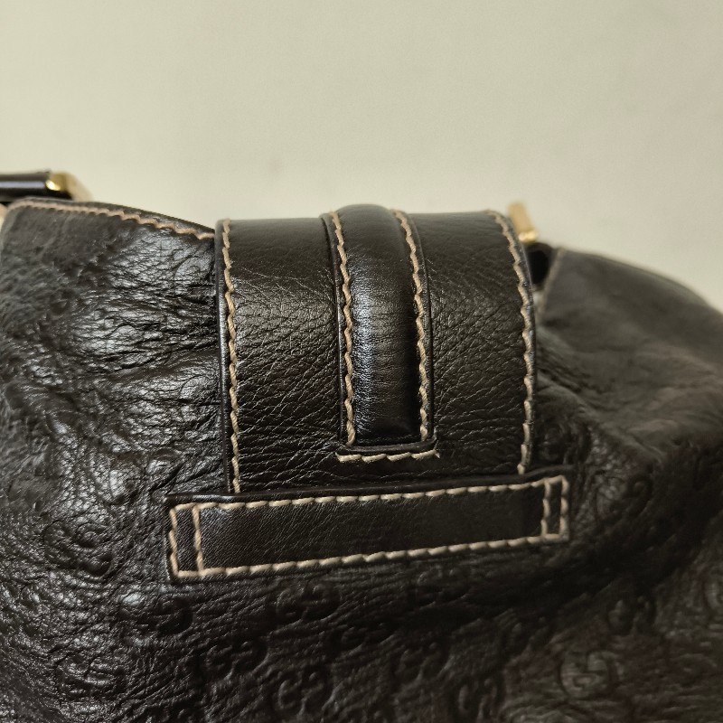 【8成新】㊣✨GUCCI✨(附防塵袋)古馳 GG 滿版 浮雕 老花 可可色 半月包 腋下包 肩背包 托特包/二手包/保證正品🌳二手樹屋🌳-23