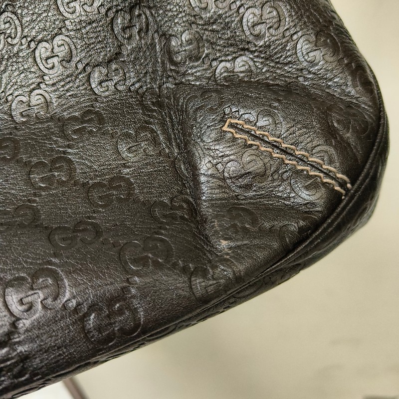 【8成新】㊣✨GUCCI✨(附防塵袋)古馳 GG 滿版 浮雕 老花 可可色 半月包 腋下包 肩背包 托特包/二手包/保證正品🌳二手樹屋🌳-24