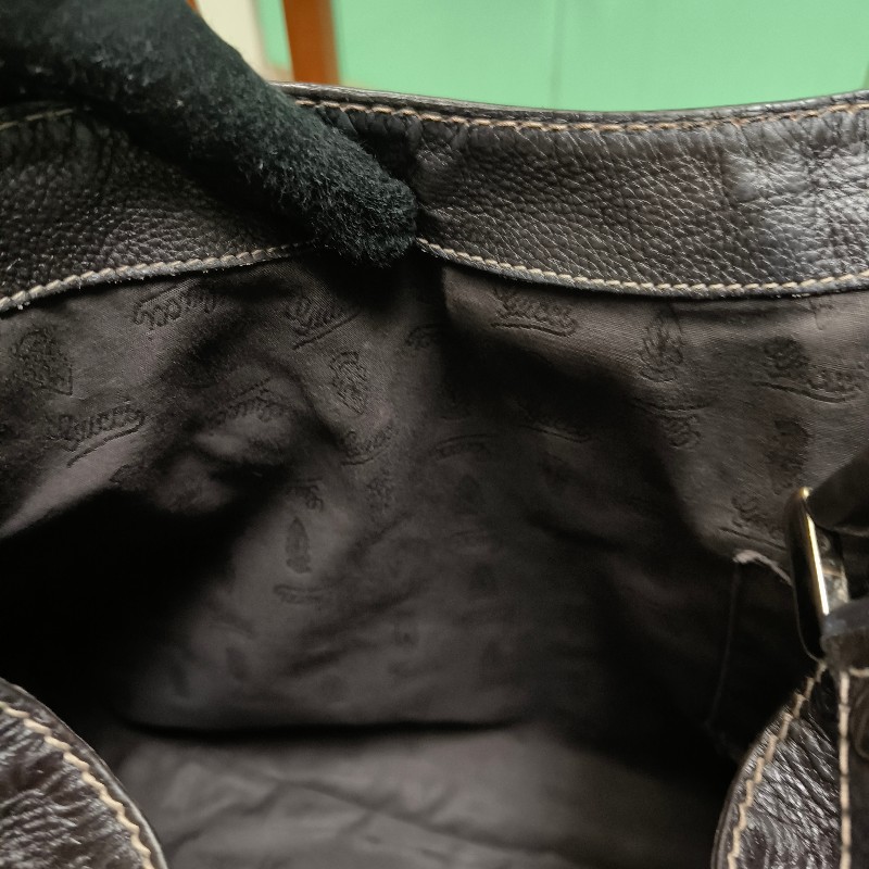 【8成新】㊣✨GUCCI✨(附防塵袋)古馳 GG 滿版 浮雕 老花 可可色 半月包 腋下包 肩背包 托特包/二手包/保證正品🌳二手樹屋🌳-37