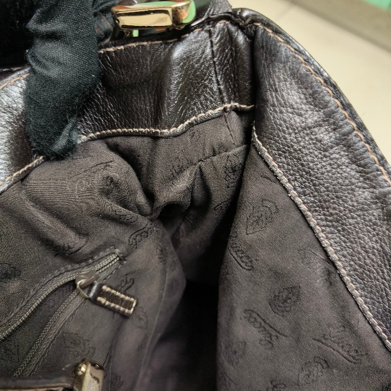 【8成新】㊣✨GUCCI✨(附防塵袋)古馳 GG 滿版 浮雕 老花 可可色 半月包 腋下包 肩背包 托特包/二手包/保證正品🌳二手樹屋🌳-39