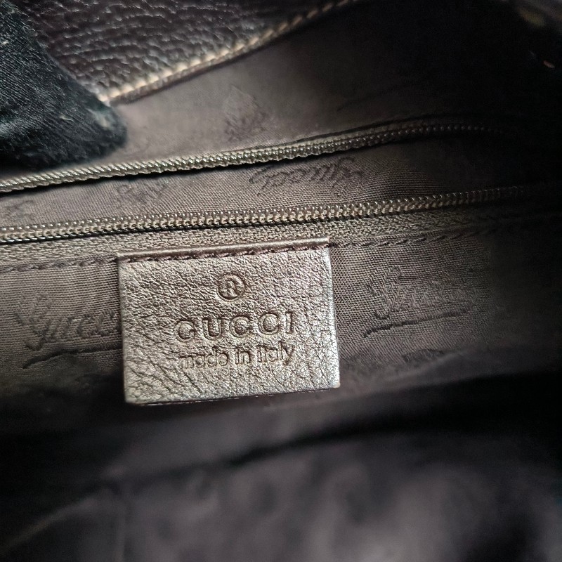 【8成新】㊣✨GUCCI✨(附防塵袋)古馳 GG 滿版 浮雕 老花 可可色 半月包 腋下包 肩背包 托特包/二手包/保證正品🌳二手樹屋🌳-41