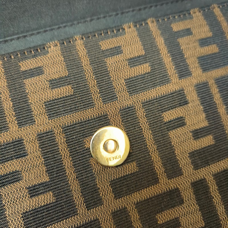 🫅女神購物節狂降(原$15800)‼️只到3/15⏰【8成新】㊣✨FENDI✨芬迪 FF 老花 皮革 兩用 郵差包 手提包 肩背包 斜背包/雙F/二手包/二手精品/保證正品-35