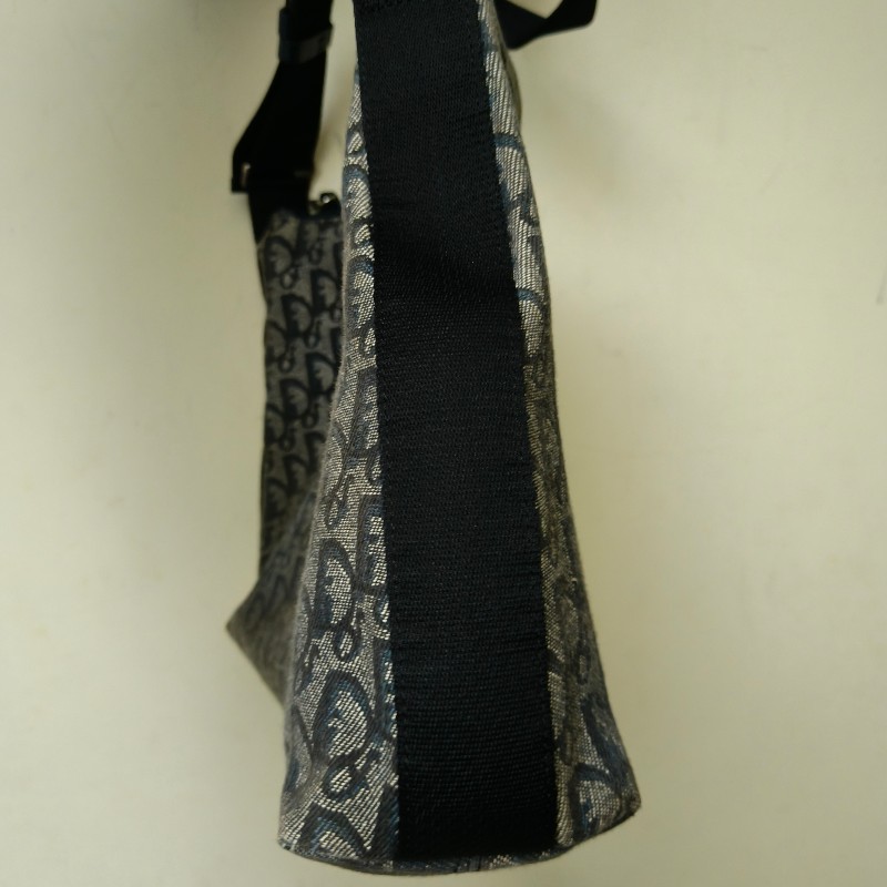 ㊣✨Christian Dior✨迪奧 CD 深藍色 老花 刺繡 輕量 郵差包 肩背包 斜背包/二手包/保證正品🌳二手樹屋🌳-2