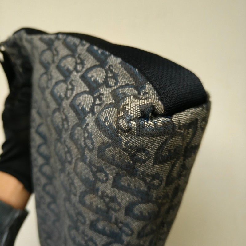 ㊣✨Christian Dior✨迪奧 CD 深藍色 老花 刺繡 輕量 郵差包 肩背包 斜背包/二手包/保證正品🌳二手樹屋🌳-6