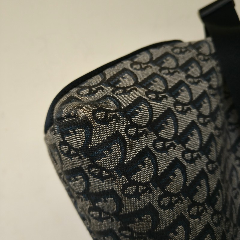 ㊣✨Christian Dior✨迪奧 CD 深藍色 老花 刺繡 輕量 郵差包 肩背包 斜背包/二手包/保證正品🌳二手樹屋🌳-9