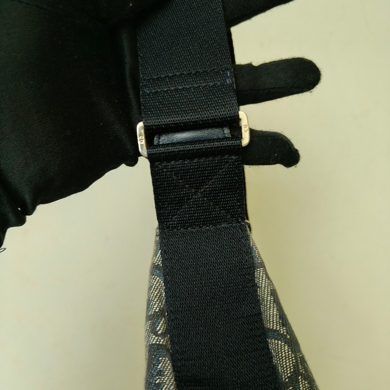 ㊣✨Christian Dior✨迪奧 CD 深藍色 老花 刺繡 輕量 郵差包 肩背包 斜背包/二手包/保證正品🌳二手樹屋🌳-15