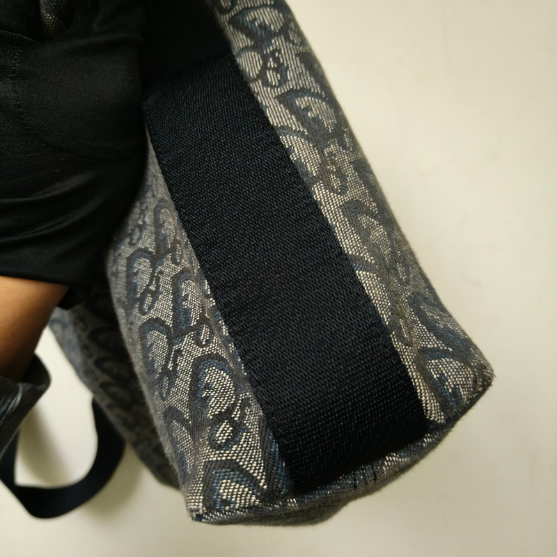 ㊣✨Christian Dior✨迪奧 CD 深藍色 老花 刺繡 輕量 郵差包 肩背包 斜背包/二手包/保證正品🌳二手樹屋🌳-16