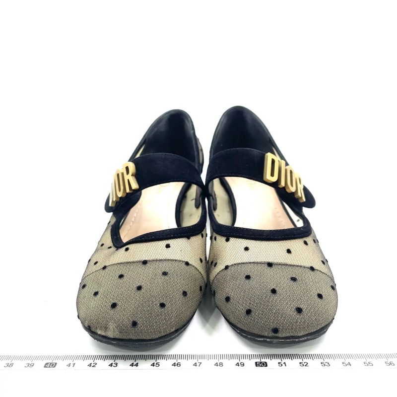 【96新 ✨ 全網最低價!】Dior 瑪莉珍 網紗波點 37碼數(下單前先詢問庫存❗️)-4
