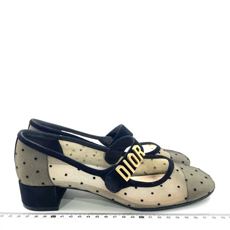 【96新 ✨ 全網最低價!】Dior 瑪莉珍 網紗波點 37碼數(下單前先詢問庫存❗️)-5