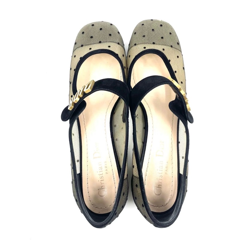 【96新 ✨ 全網最低價!】Dior 瑪莉珍 網紗波點 37碼數(下單前先詢問庫存❗️)-8