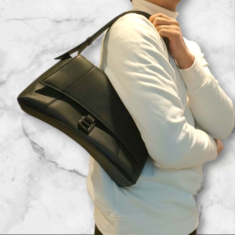 【9成新】㊣✨BALENCIAGA✨巴黎世家 黑色 大號 小牛皮 沙漏包 肩背包 斜背包/二手包/二手精品/保證正品🌳二手樹屋🌳-42