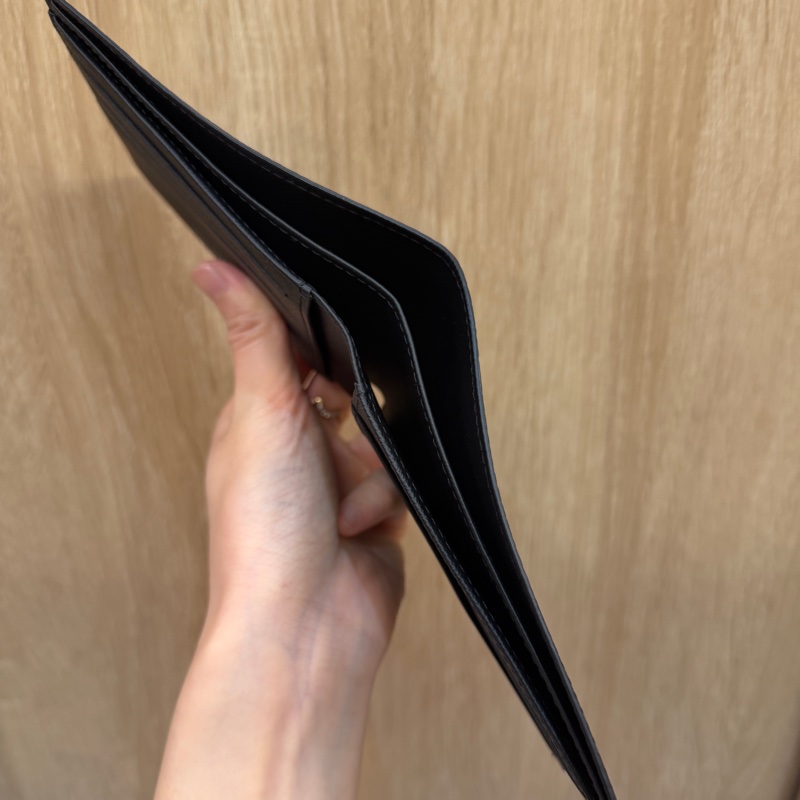 LV 黑灰原花Multiple對開5卡短夾M61695-6