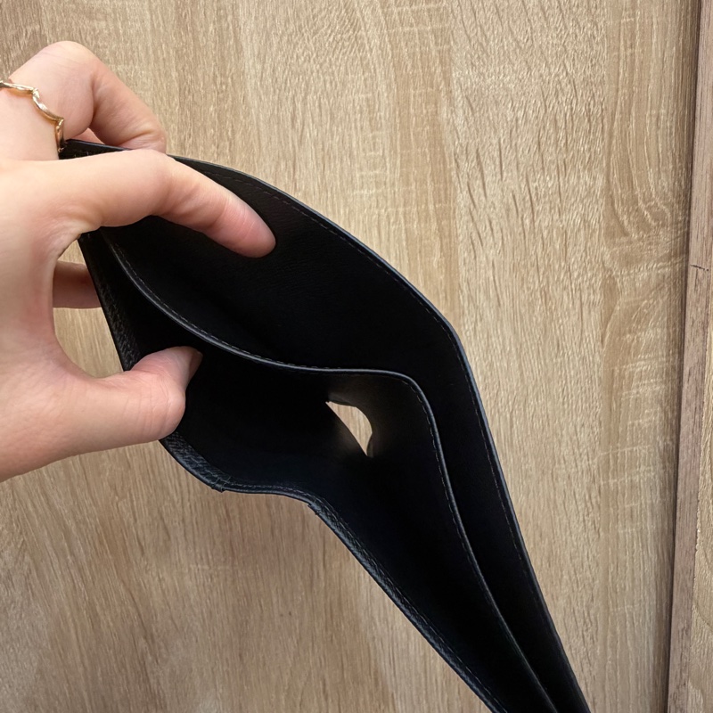 LV 黑灰原花Multiple對開5卡短夾M61695-7