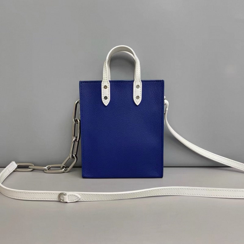 LV路易威登Sac Plat XS蓝色牛皮秀款琴谱包 芯片-1