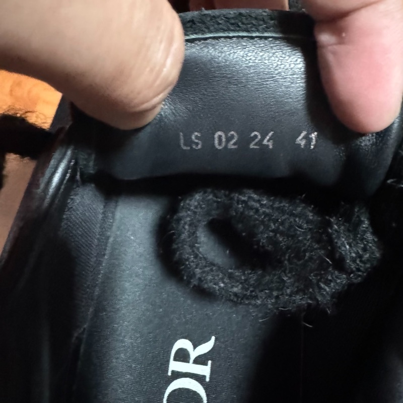 Dior正品迪奧B33厚底鞋 低幫CD滿印板鞋 男款 黑色 41碼-5