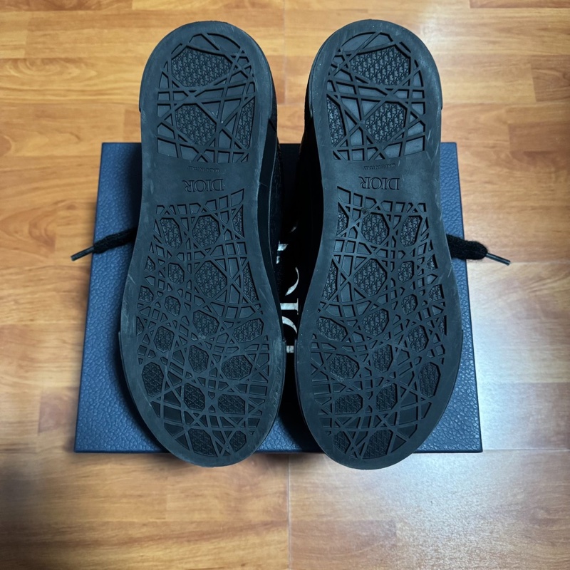 Dior正品迪奧B33厚底鞋 低幫CD滿印板鞋 男款 黑色 41碼-8