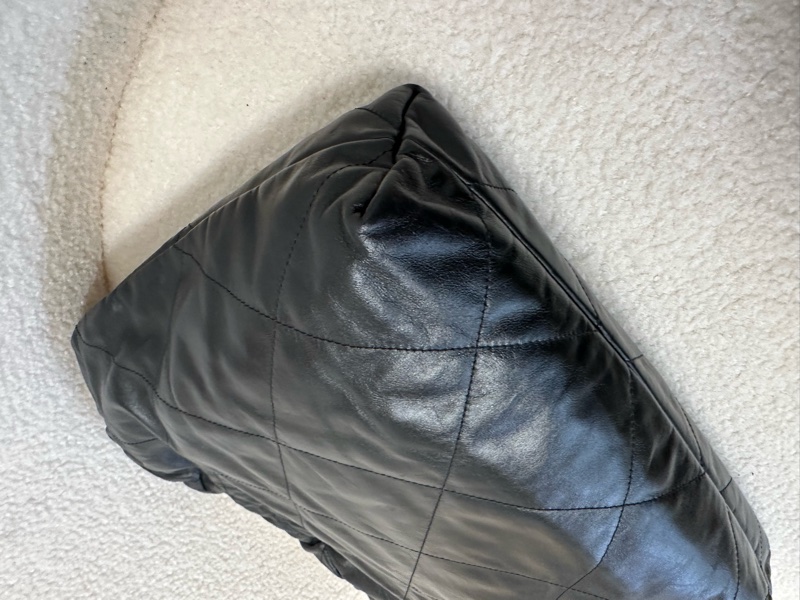 香奈兒22bag晶片款斜挎包 黑色牛皮｜專櫃購入｜晶片款｜雷射刻印-17