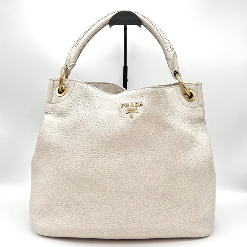 PRADA白金手提腋下托特包34*32*16 98新配件塵袋-1