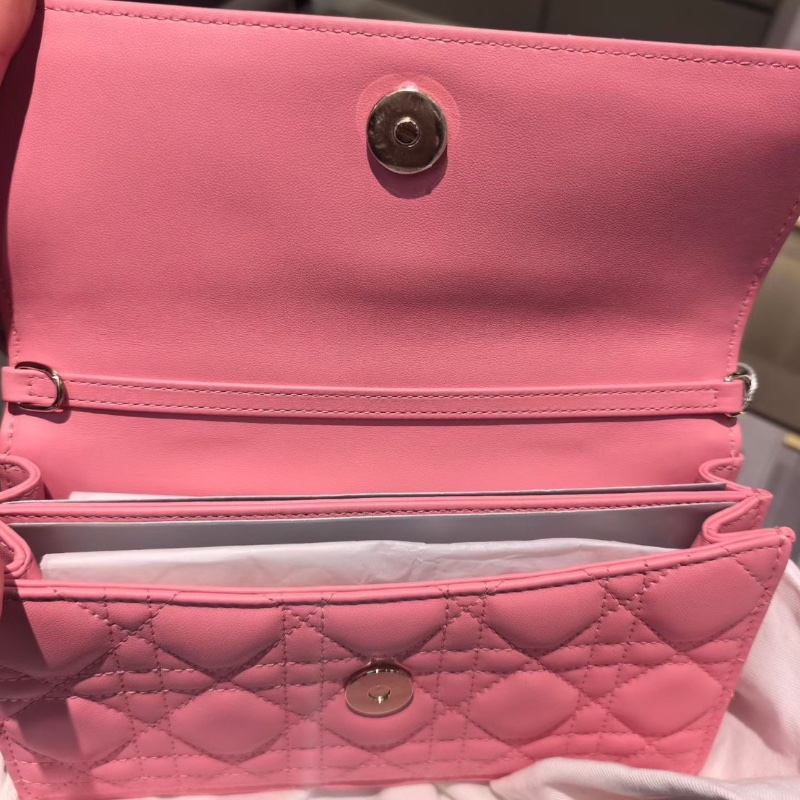Dior Miss Dior 粉色鏈條包 小號羊皮24*14*7.5cm 全新閒置配件盒子塵袋-2