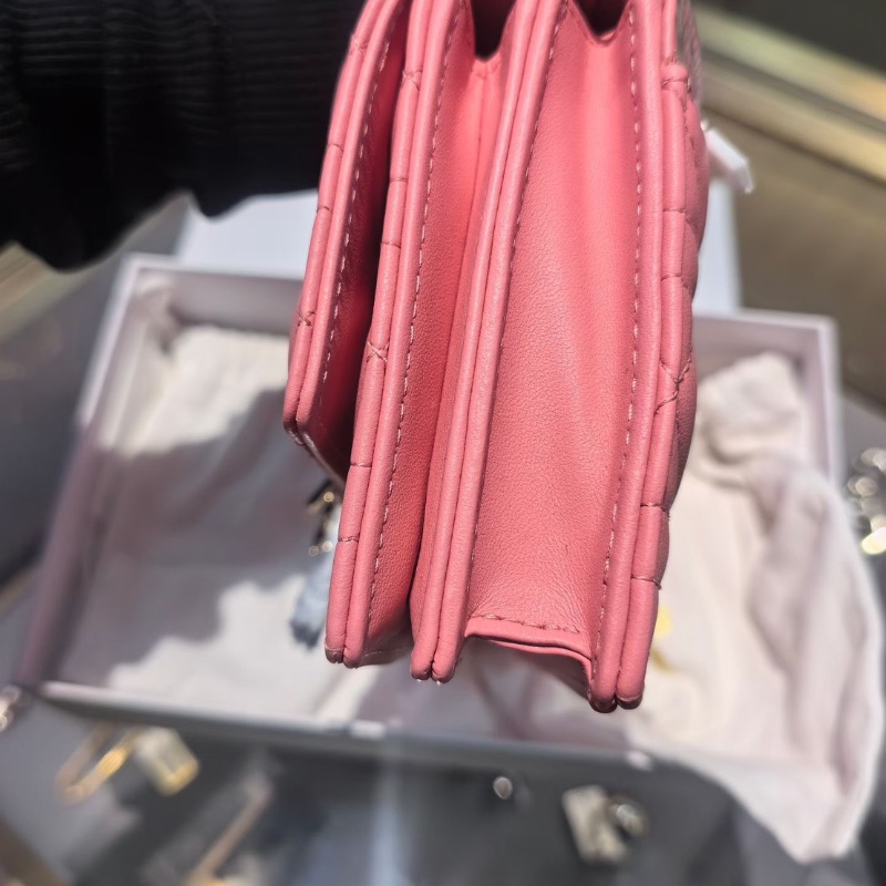 Dior Miss Dior 粉色鏈條包 小號羊皮24*14*7.5cm 全新閒置配件盒子塵袋-5