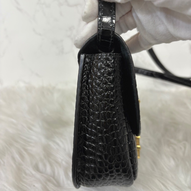 YSL 馬鞍黑金鰐魚壓紋壓小號18*15 99新配件塵袋-3