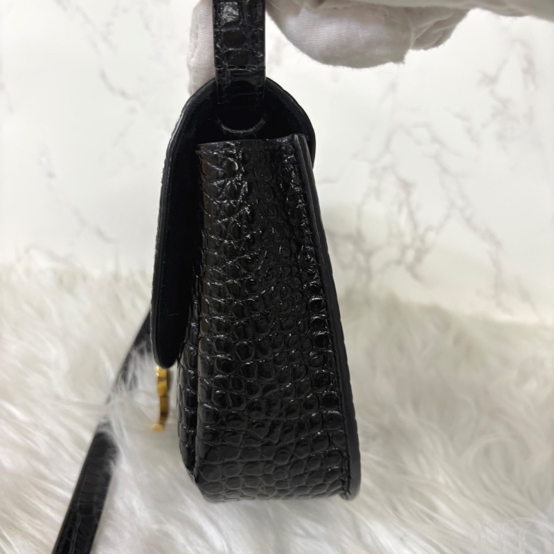 YSL 馬鞍黑金鰐魚壓紋壓小號18*15 99新配件塵袋-5