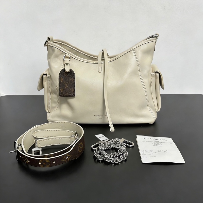 LV Carryall小號 奶油白 芯片 27*22 99新配件塵袋購證-1