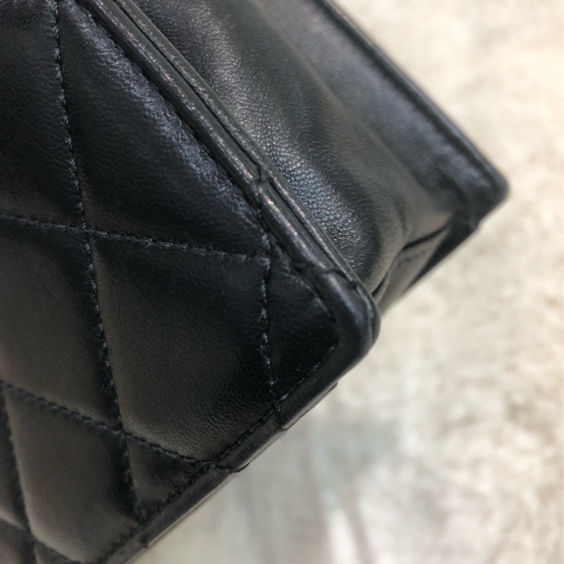 Chanel 黑銀菱格信封袋 單肩 XC307-11