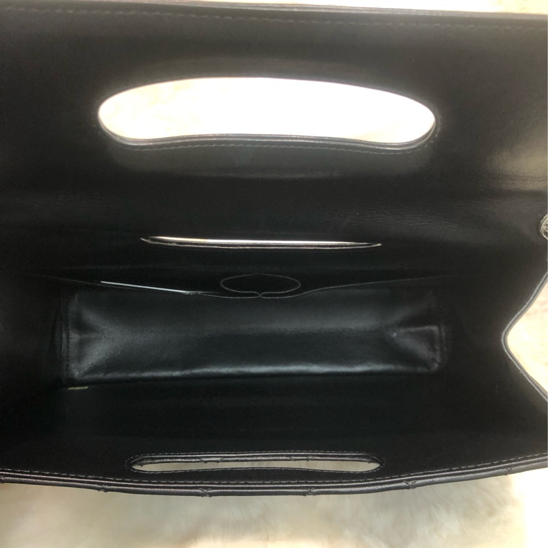 Chanel 黑銀菱格信封袋 單肩 XC307-18