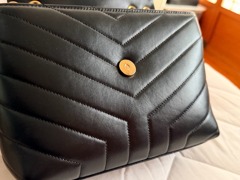 YSL 絎縫皮革鍊帶肩背包-6