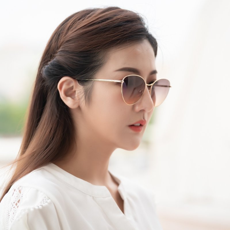 LONGCHAMP 太陽眼鏡(金色)-4