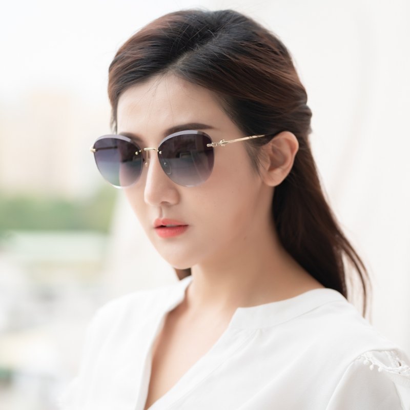 LONGCHAMP 太陽眼鏡(金色)-5