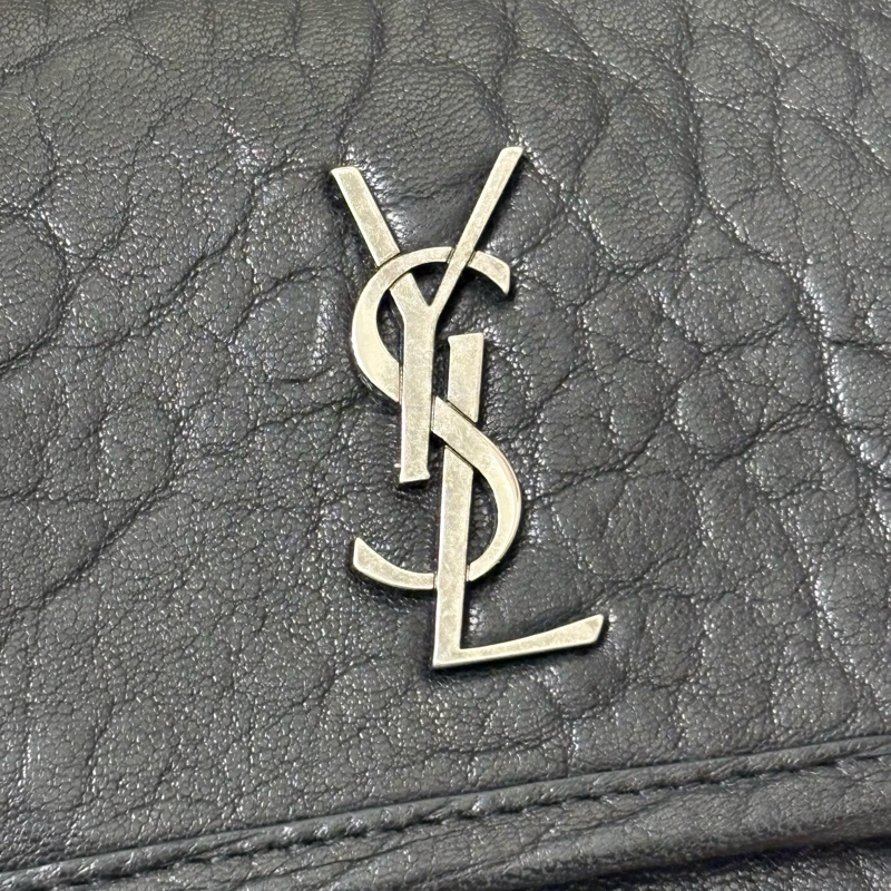 YSL Niki mini 黑色壓紋 新款 盒裝 黑銀-1