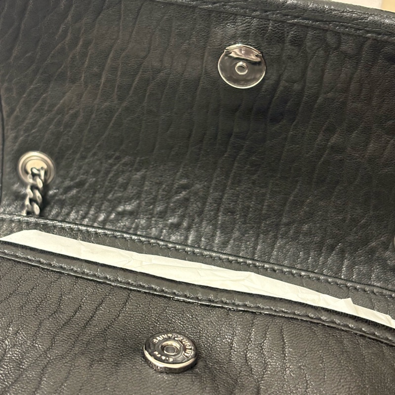 YSL Niki mini 黑色壓紋 新款 盒裝 黑銀-6