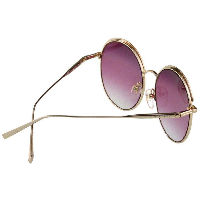 LONGCHAMP 太陽眼鏡(紫配金色)-3