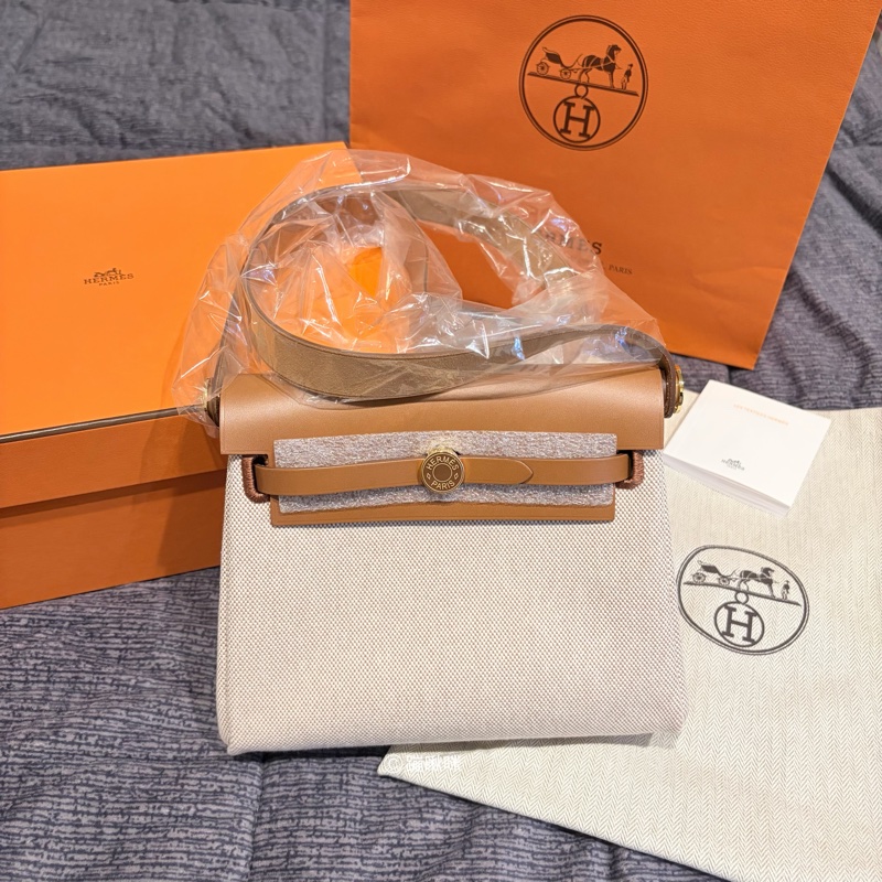 Hermès Mini Herbag 20 最新K刻 金棕金扣 全新全配-7