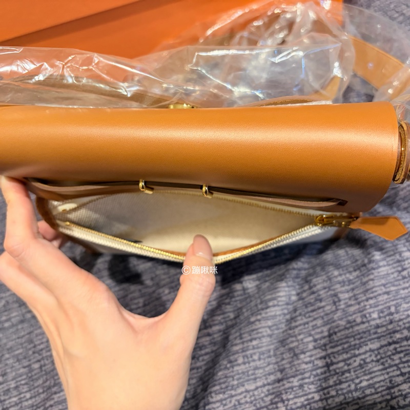 Hermès Mini Herbag 20 最新K刻 金棕金扣 全新全配-16