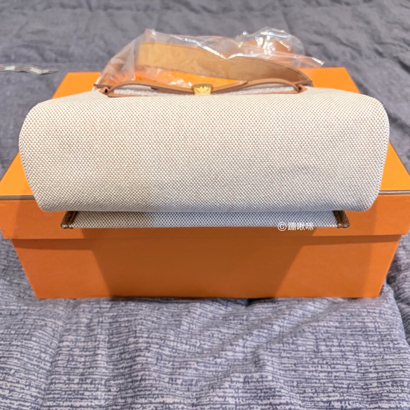 Hermès Mini Herbag 20 最新K刻 金棕金扣 全新全配-19