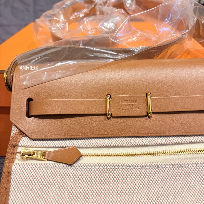 Hermès Mini Herbag 20 最新K刻 金棕金扣 全新全配-28